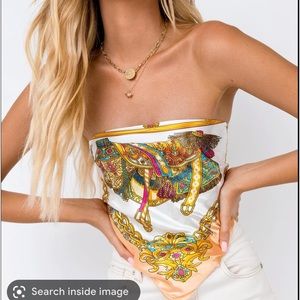 Princess Polly Gemini Satin Scarf Top